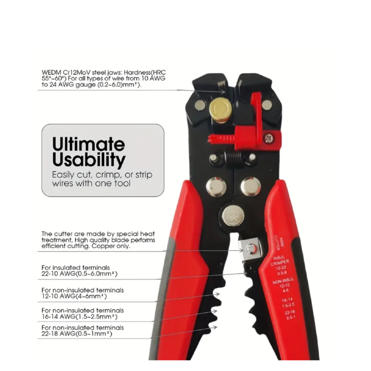 5 IN 1 AUTOMATIC WIRE STRIPPER AND CRIMPER