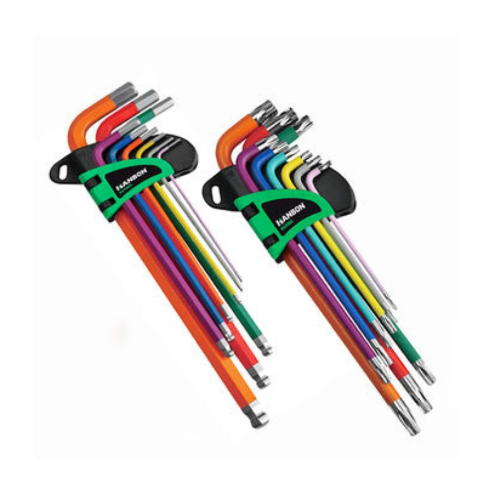 9 PCS COLORS EXTRA LONG TORX KEY SET T10-T50  HANBON®